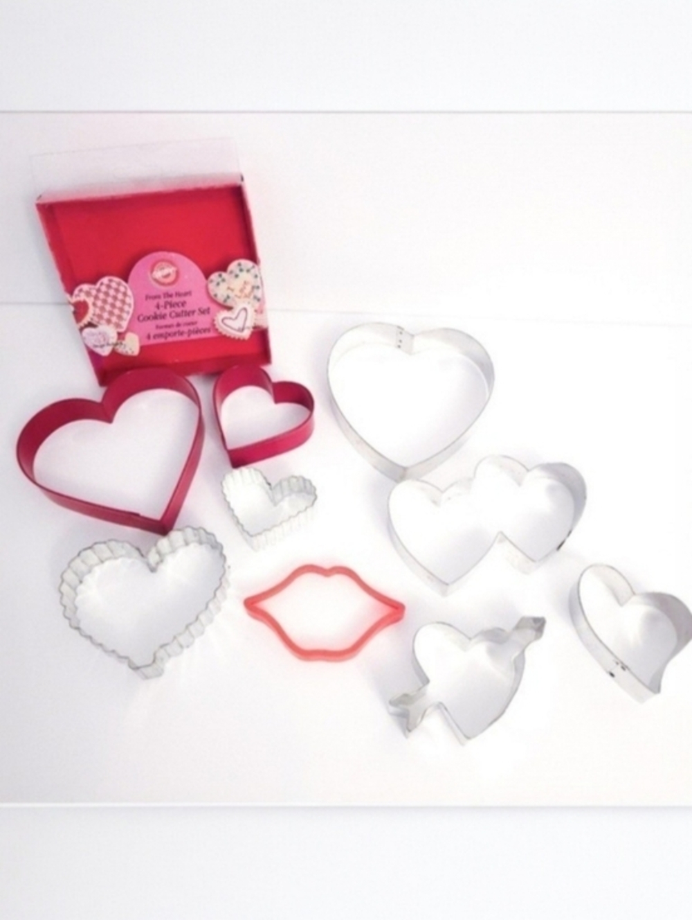 Valentine's Heart Love Vintage Cookie Cutters Lot‎ (Set of 9)- Wilton & More